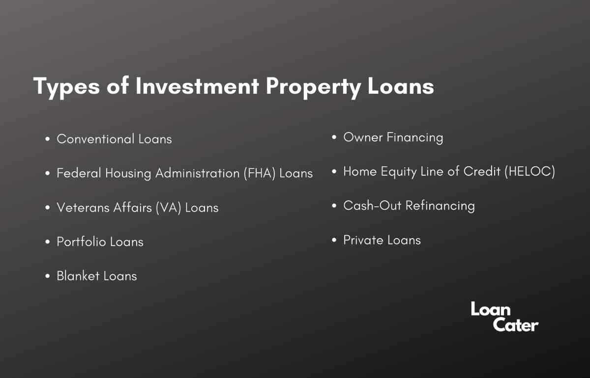 Types of investment property loans